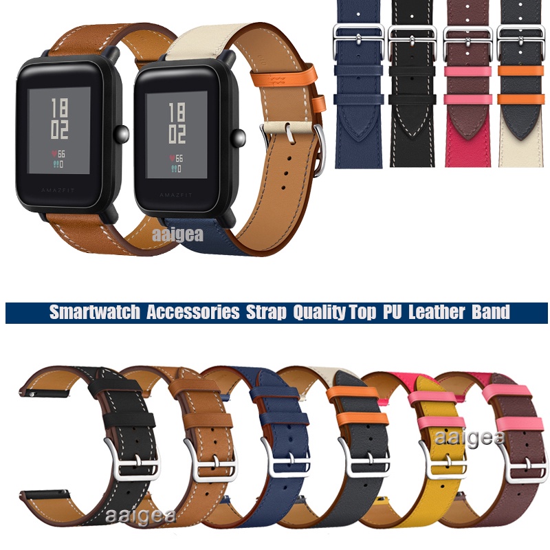 Dây đeo thay thế bằng da cho đồng hồ thông minh Huami Amazfit Bip 3 Lite S U Pro Pop / GTS2 mini GTS3 GTS4