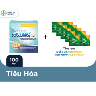 [Nhập COSBE92] Thực Phẩm Bổ Sung Lợi Khuẩn Antibio pro 100 Gói (10 Túi x 10 Gói Bột 1G) - Tặng 5 vỉ 2 viên Berocca