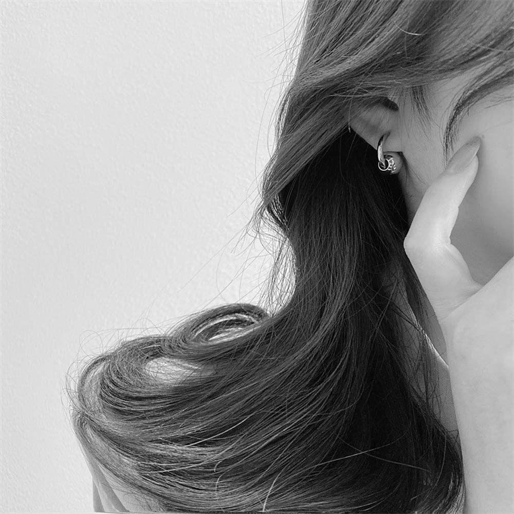Bông Tai Dạng Xỏ Hình Tròn Bằng Kim Loại Tinh Tế Ngọt Ngào Cho Nữ MXMUSTY