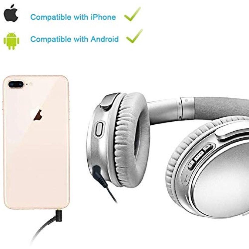 Dây Cáp Điều Chỉnh Âm Lượng Mic 3.5mm Sang 2.5Mm Cho Tai Nghe Bose QuietComfort 3 QC3