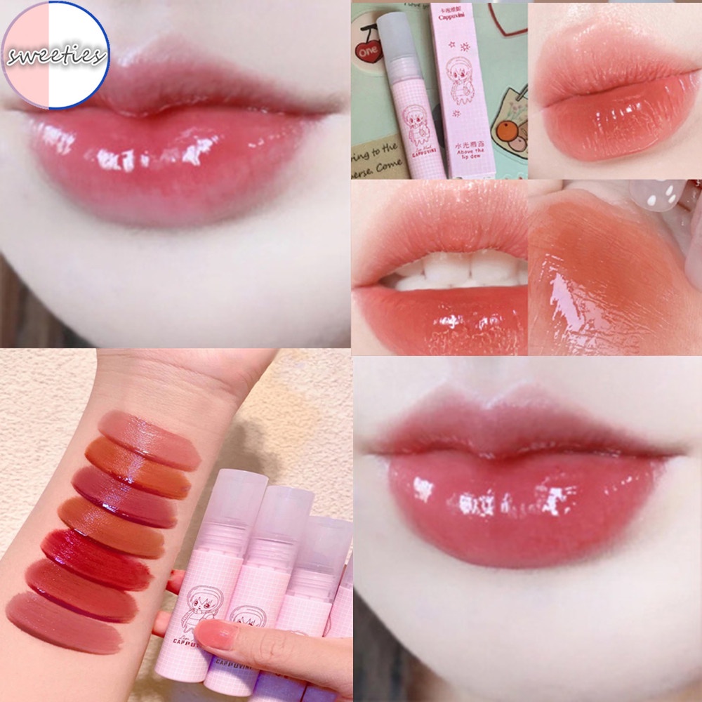 [Hàng mới về] Son bóng ánh gương dưỡng ẩm kháng nước trang điểm thời trang cổ điển dành cho bạn nữ