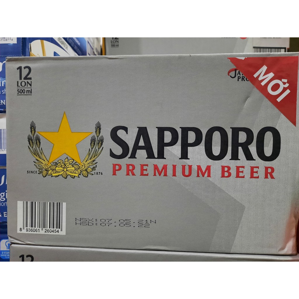 Thùng 24 lon bia Sapporo 330ml