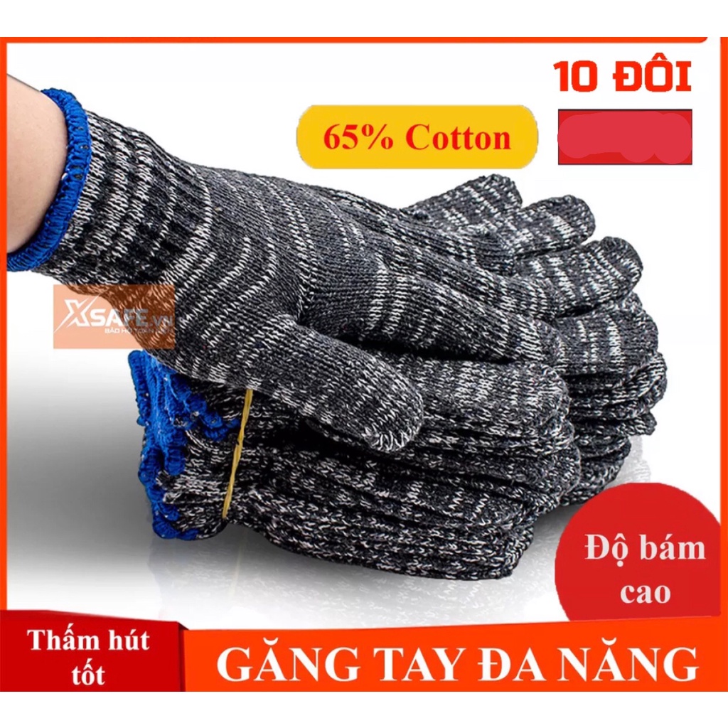 [HCM]COMBO 10 ĐÔI GĂNG TAY BẢO HỘ SỢI LEN 80G BẢO VỆ TAY CHỐNG TRƠN TRƯỢT , BẢO ĐẢM GIAO ĐÚNG GAM