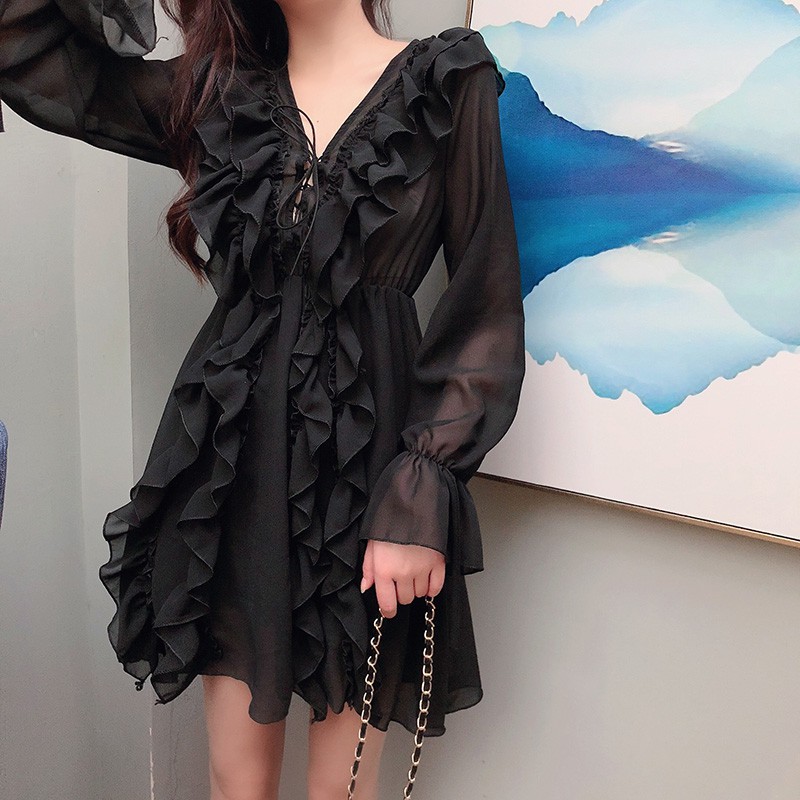 Váy/Đầm phối bèo ulzzang