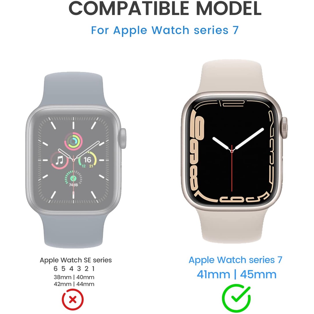 Kính Cường Lực Trong Suốt Bảo Vệ Màn Hình Đồng Hồ Thông Minh Apple Watch Series 7 41mm 45mm iWatch 6 / 5 / 4 / 3