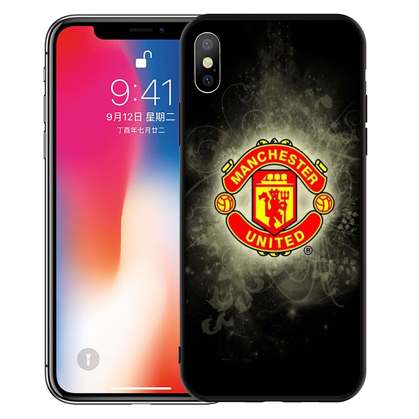 iPhone 12 Mini 11 Max Pro SE 2020 XR Phone Case Soft Silicone Casing Manchester United