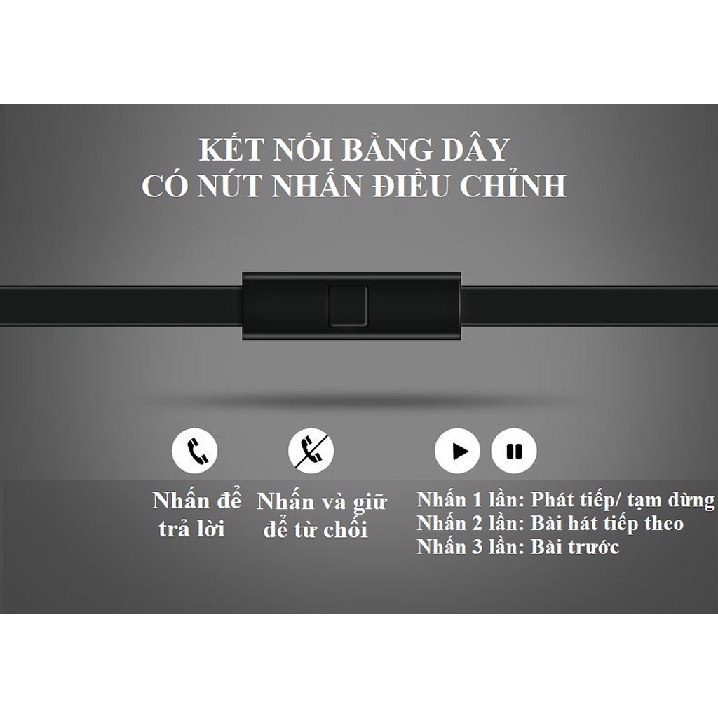 Tai nghe chụp tai EXTRA BASS có míc hỗ trợ học online và chơi game chính hãng dây 3.5mm chống đứt