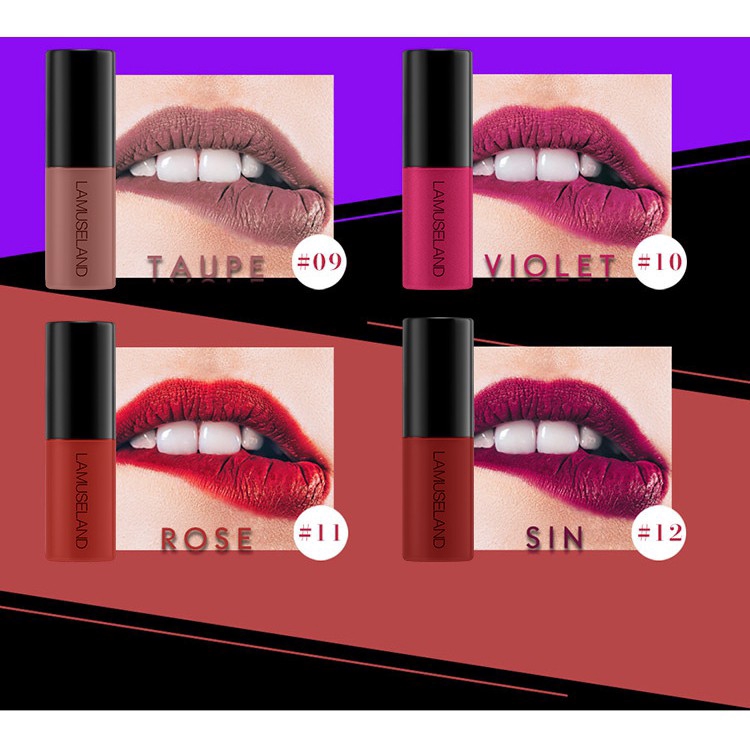 [Hàng mới về] Son lì LAMUSELAND không dính cốc 12 màu sắc tươi sáng lựa chọn | BigBuy360 - bigbuy360.vn