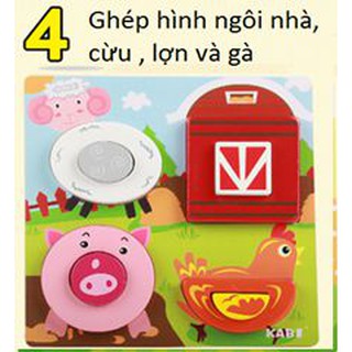 Đồ chơi cho bé 2 tuổi lắp ghép hình khối cơ bản