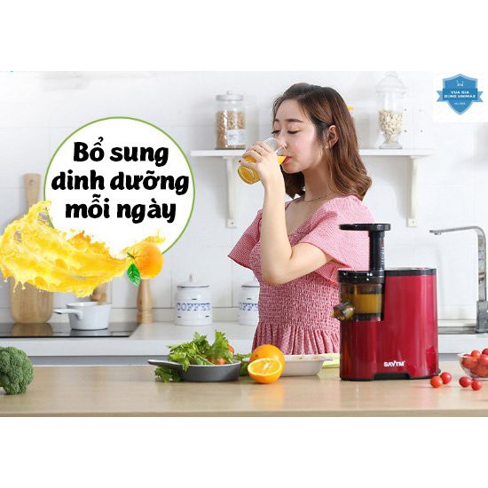 (BH 6 tháng) Máy ép trái cây tốc độ chậm SAVTM giữ nguyên chất dinh dưỡng ép nước uống dễ dàng tiện lợi