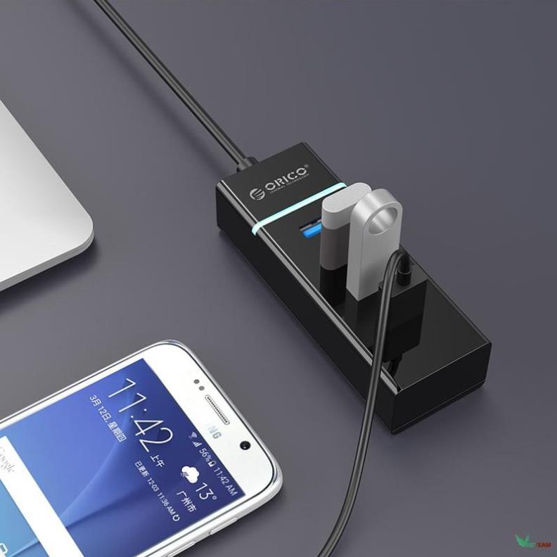 Bộ chia USB HUB 4 cổng USB 3.0 ORICO W6PH4-U3-BK- Nhà Phân Phối Chính Hãng -DC4229