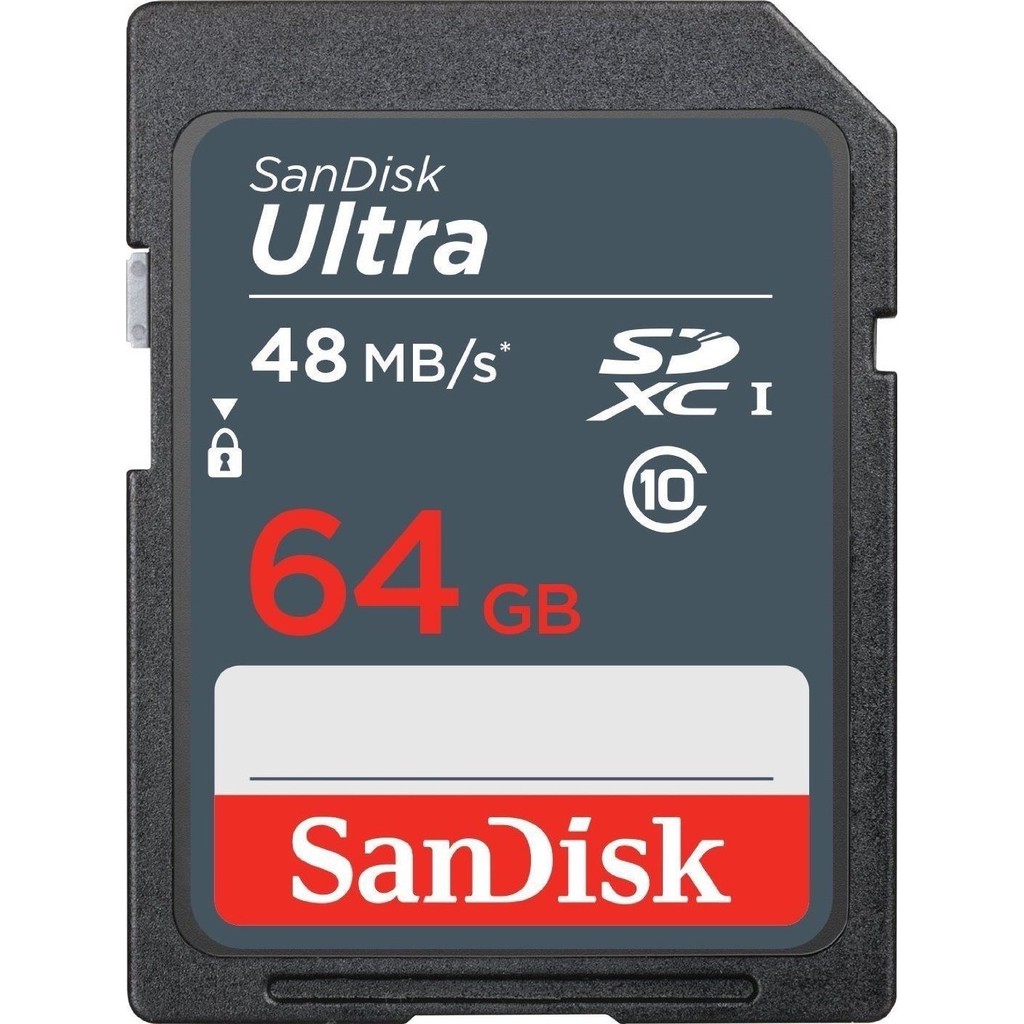 Thẻ nhớ Máy Ảnh SDXC 64GB Sandisk Ultra 48MB/S Class 10 Tốc độ cao