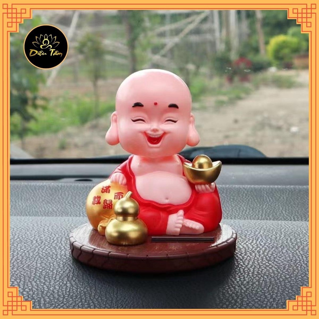 Tượng phật di lặc, tượng di lặc gật đầu là tượng phong thủy dùng để trang tri xe hơi ô tô, đồ thờ cúng Diệu Tâm