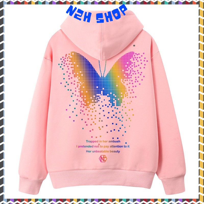 Áo Hoodie Nam Nữ Chất Nỉ Ngoại Cao Cấp In Hình Cánh Bướm,Mẫu Độc Nhất N2H Shop | BigBuy360 - bigbuy360.vn