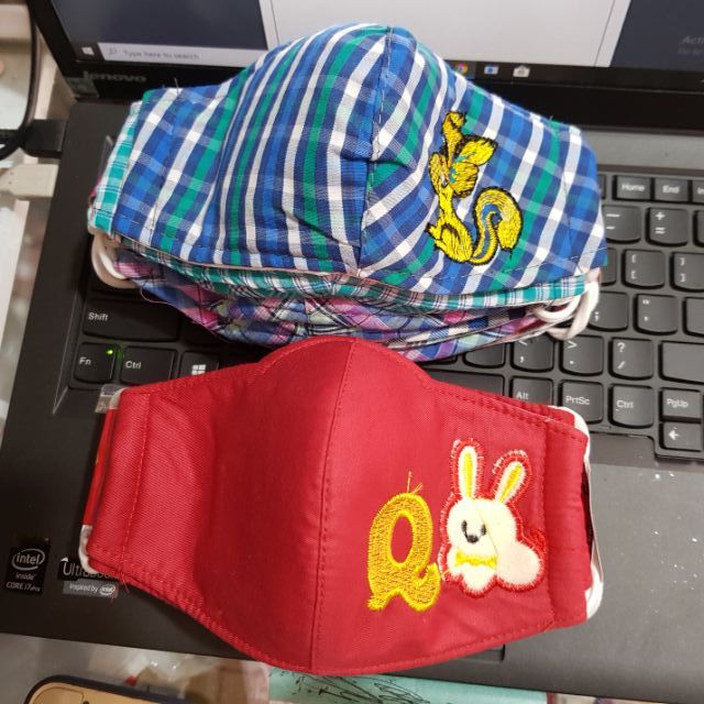 Khẩu trang hot kẻ/ thêu cho bé(hàng công ty)