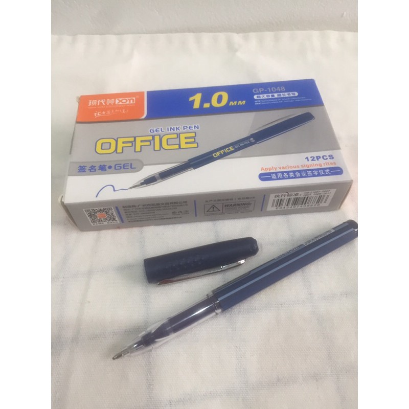 12 chiếc Bút nước chuyên để ký văn bản siêu mượt (Gel ink pen office), loại 1.0 mm, Mã GP-1048