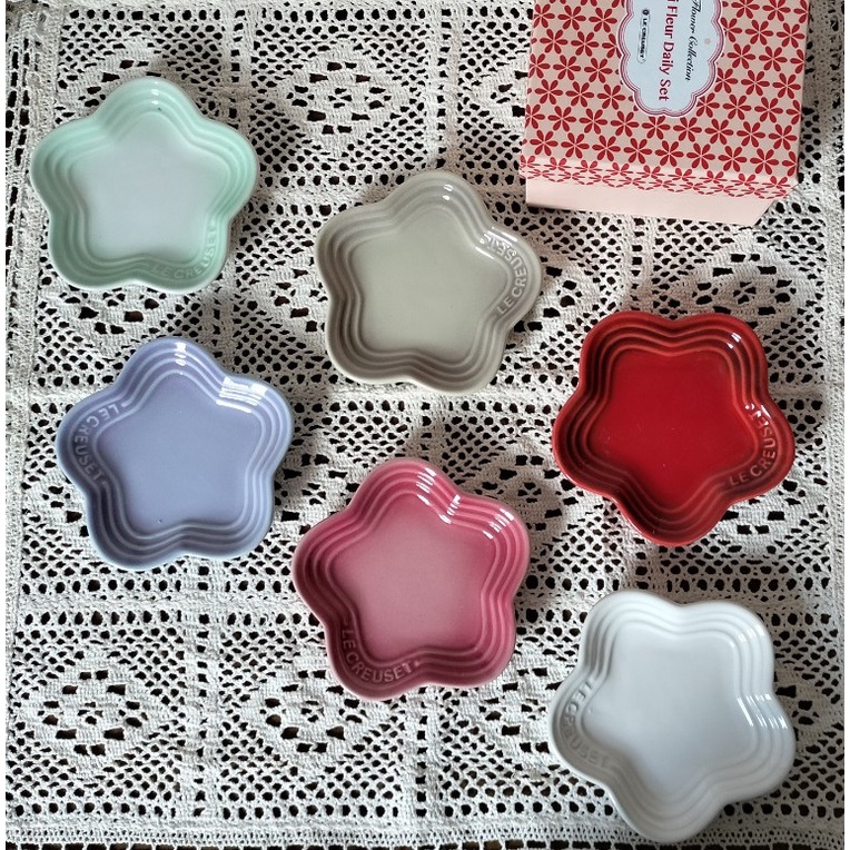 Bộ đĩa Le Creuset mini 11cm dùng trang trí decor nhà bếp bàn ăn, đựng khai vị, gia vị, hoa quả