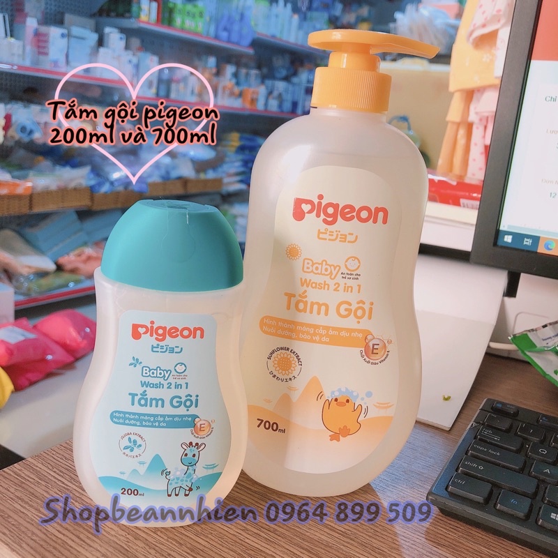 SỮA TẮM GỘI PIGEON 2In1 200ML Hoa hướng dương/Jojoba