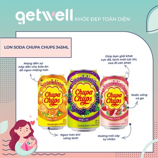 Lon soda chupa chups 345ml