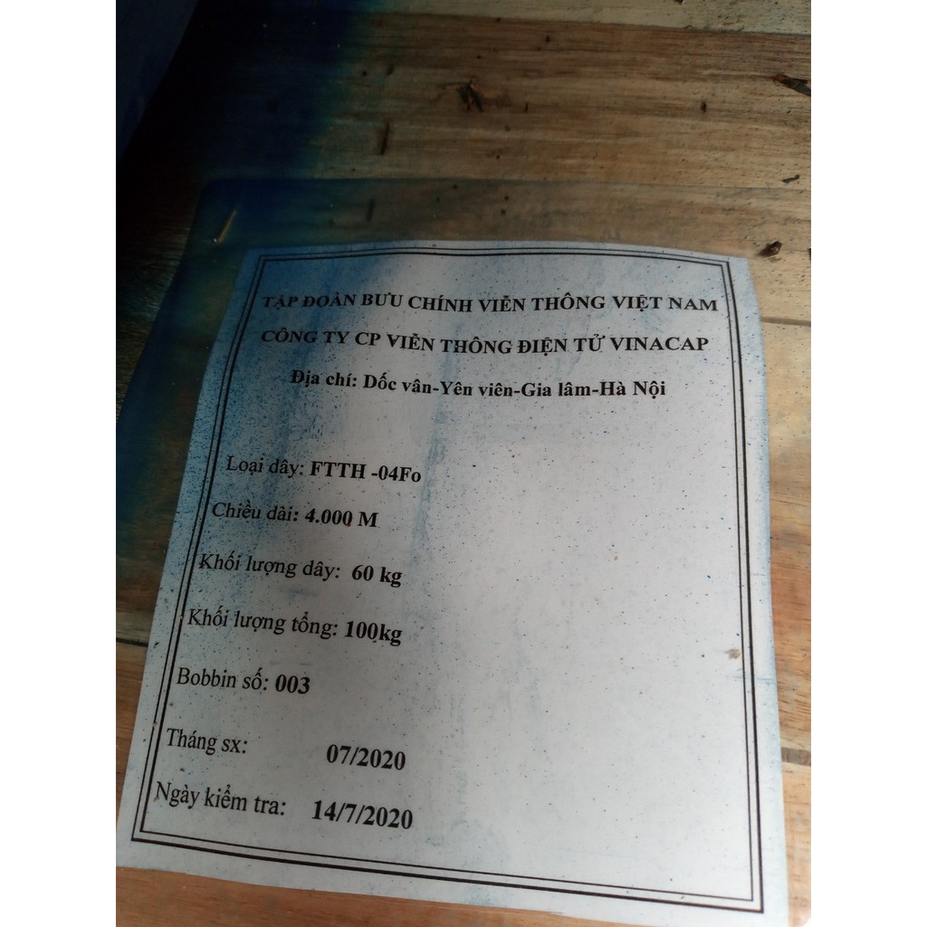 Cáp quang 4FO, ống lỏng - dây thuê bao 4FO ống lỏng - đơn giá 1 mét