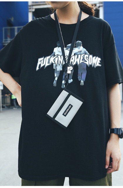 Ví mini HEYMISTER kèm dây đeo cổ phong cách streetwear unisex VI03