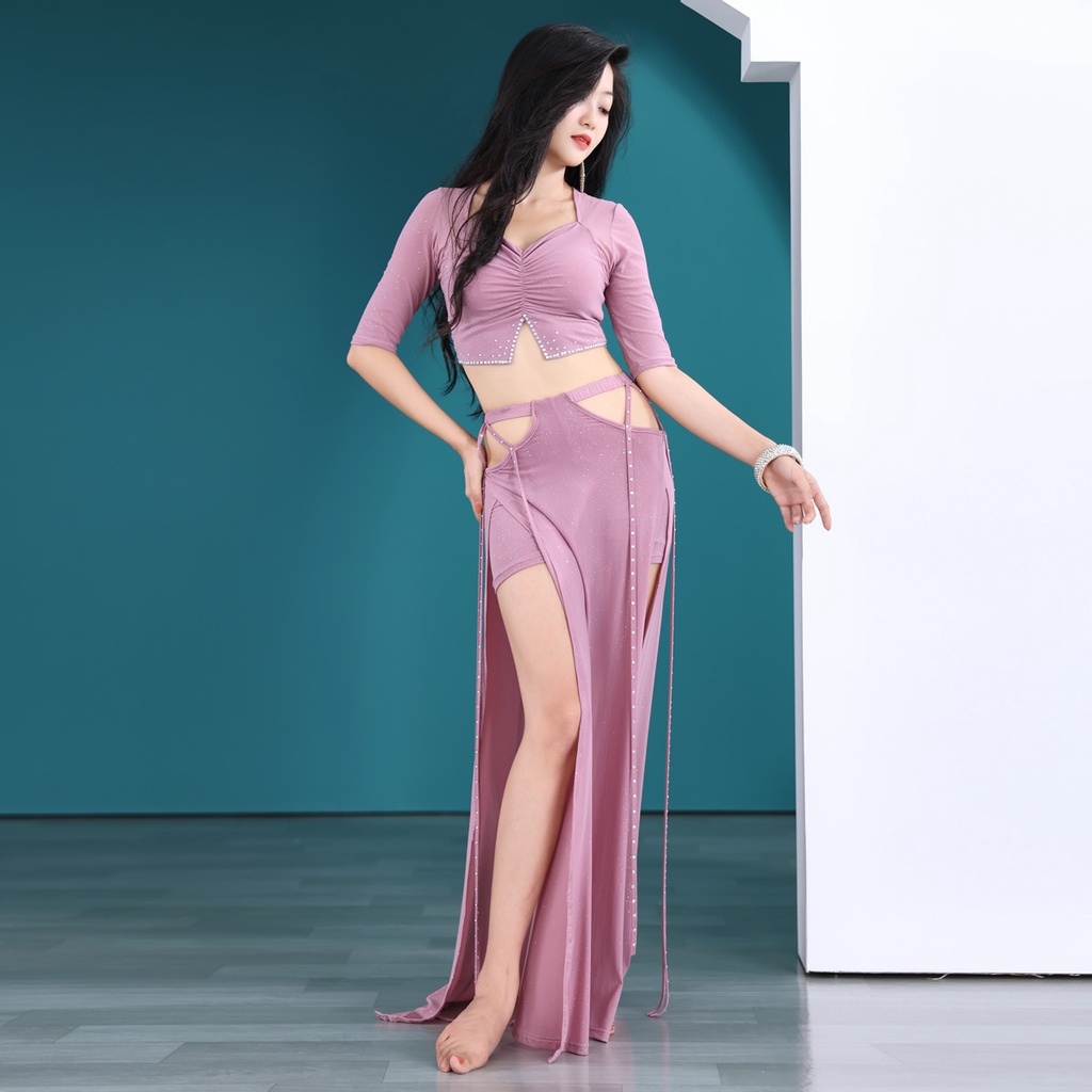 Bộ Trang Phục Múa Bụng Phối Lưới Gợi Cảm Hàng Mới Cho Nữ