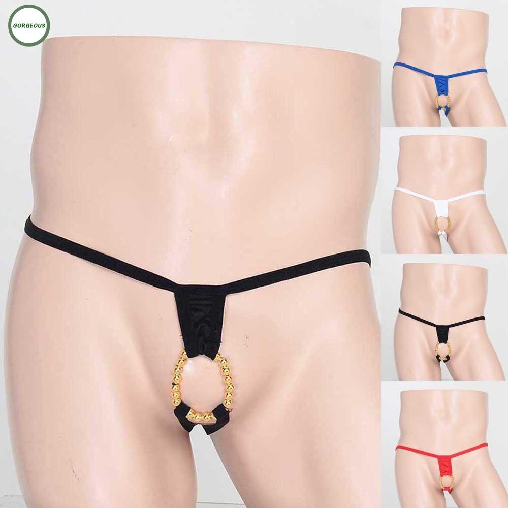 Men Sexy Low Rise Briefs Thong G-String T-Back High Stretch Lingerie Underwear