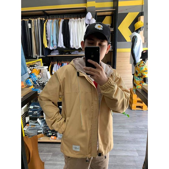 Áo khoác kaki nam nữ màu xám, đen, vàng be