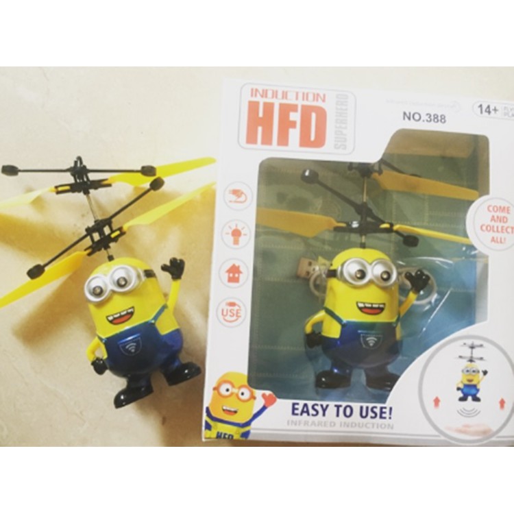 Đồ Chơi Máy Bay Minion cảm ứng bằng tay cho bé