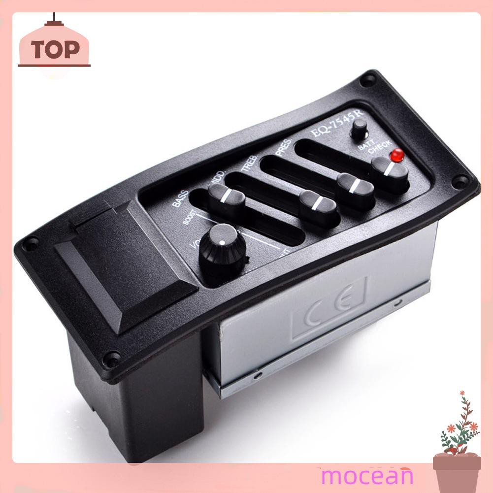 4-Band EQ Equalizer Pickup,Acoustic Guitar EQ-7545R Piezo Tuner Amplifier