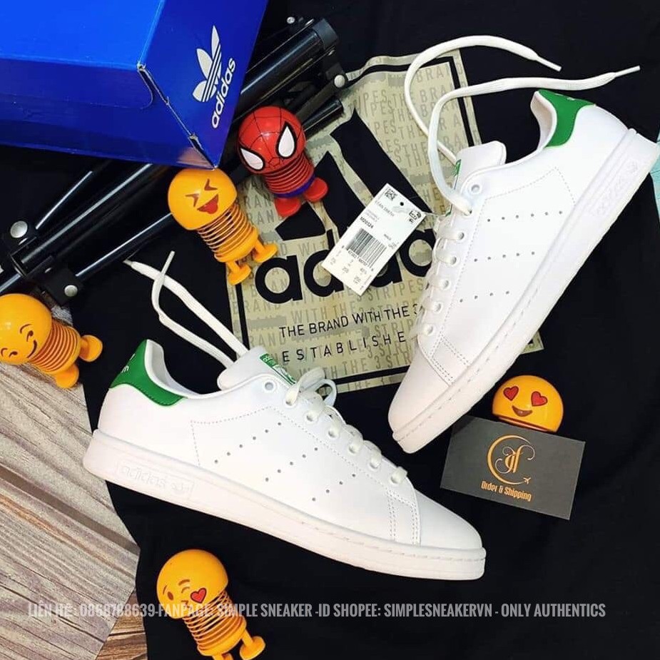 Giày Adidas Stan Smith Chính Hãng FREESHIP Adidas Stan Smith Green - Giày Sneaker Thể Thao Nam Nữ Auth- Simple Sneaker
