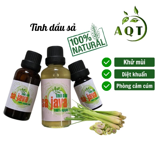 Tinh Dầu Sả Java Nguyên Chất Thảo Dược An Quốc Thái, Xông Thơm Phòng, Diệt Khuẩn, Phòng Cảm Cúm