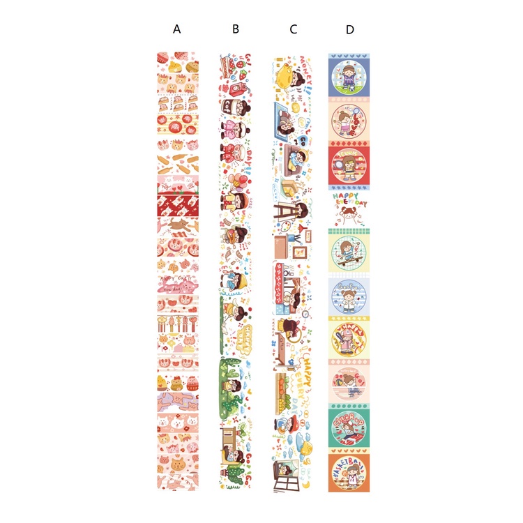 Băng keo Washi tape hoạt hình dễ thương - 3,5x35cm