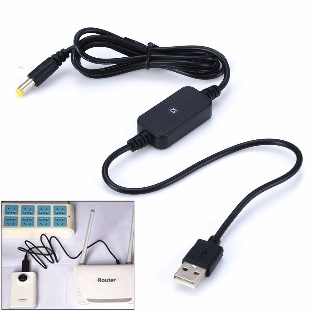 Dây cáp chứa mô đun tăng áp USB 5V sang 9V / 12V giắc 5.5 * 2.1mm