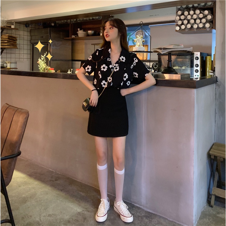 Áo Sơ Mi Tay Ngắn Dáng Rộng Phong Cách Phương Tây Thời Trang Mùa Hè Mới Cho Nữ