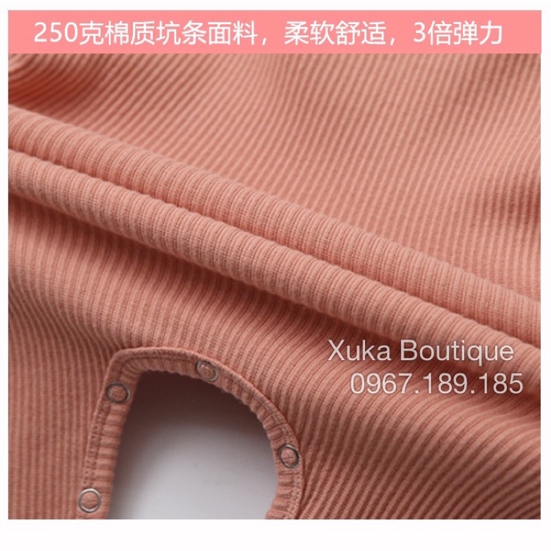 Bodysuit Dài Tay Kèm Tuban Cao Cấp Cho Bé 0-2 Tuổi Style Hàn Quốc Cotton Dài Tay Thu Đông Cực Đẹp