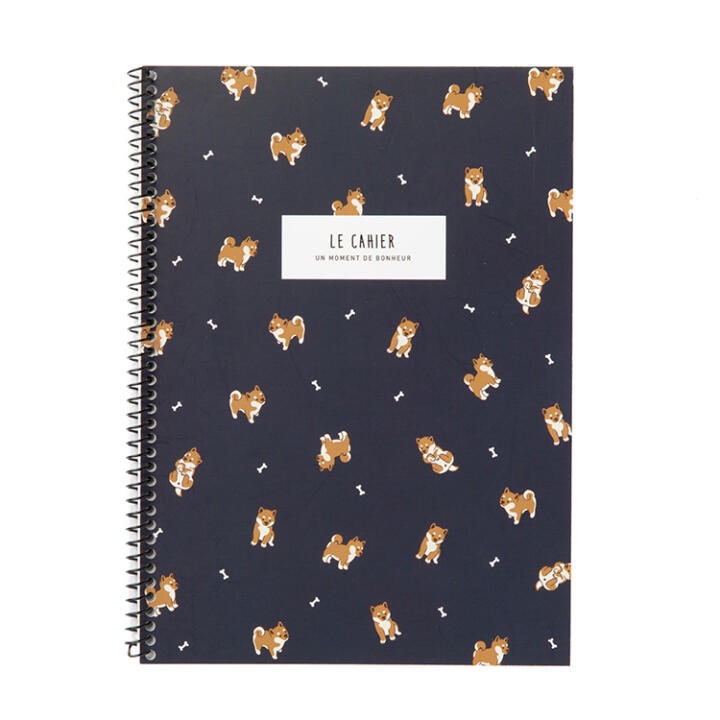 Sổ Tay ARTBOX Hàn Quốc Họa Tiết Cún Shiba Màu Xanh Navy 30 Tờ