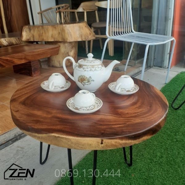 Bàn trà me tây - Bàn sân vườn - Bàn cafe - bàn ghế gỗ me tây