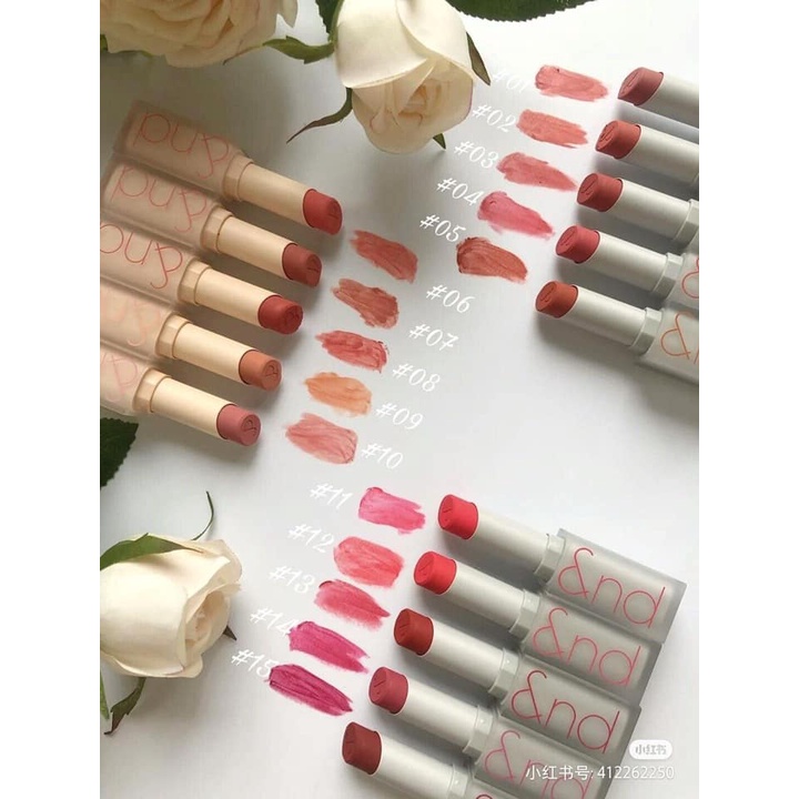 SON THỎI ROMAND ZERO MATTE LIPSTICK full bảng màu