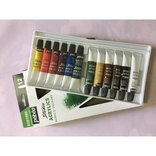 Màu Acrylic Pebeo 12 Tuyp (Hộp Giấy 12ml)