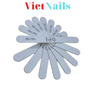 Bịch 50 cây dũa móng tay tự nhiên móng bột móng gel, dũa mỏng nhám giấy xám O.P.I chăm sóc móng chuyên nghiệp