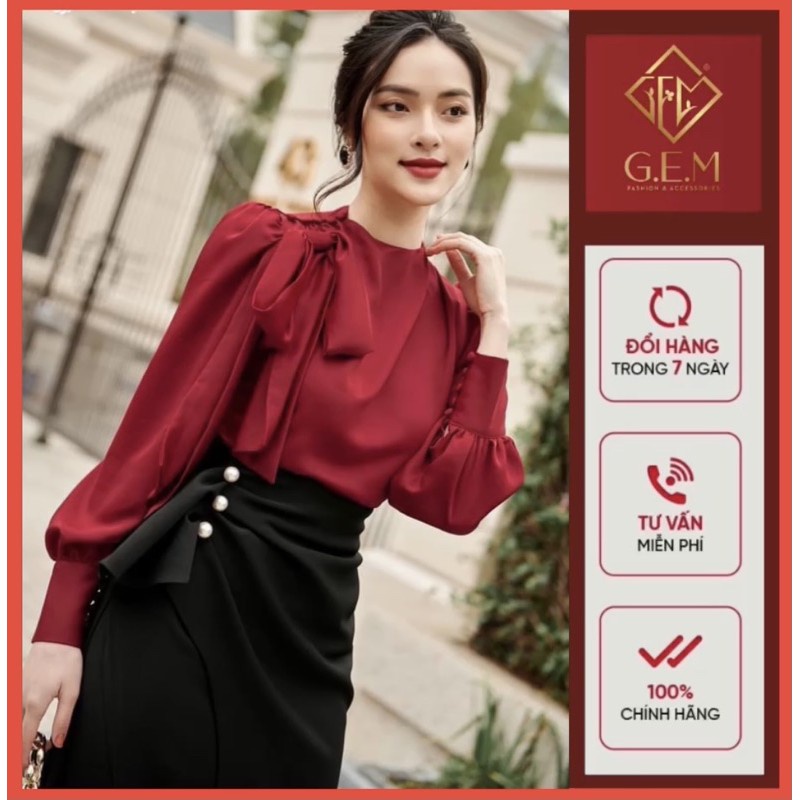 G03 Áo kiểu công sở nữ CÓ BIGSIZE 75KG, đi chơi cũng đẹp phối nơ xinh tính - hợp thời trang dễ đồ
