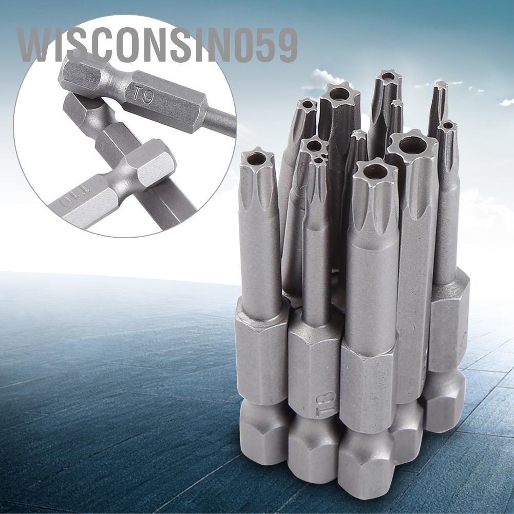Mũi khoan rỗng (dài 50mm) T5-T40 12 CÁI 【Wisconsin059】