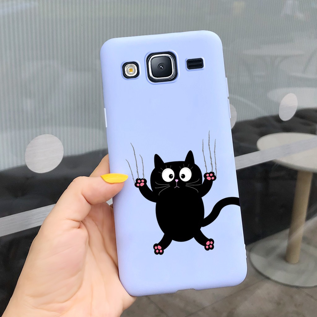 Samsung J7 Core Nxt Neo J7 J5 2015 J5 2017 Casing Soft TPU Cover For J701F J701M J500F J530F Cute Cat Candy Printed Phone case