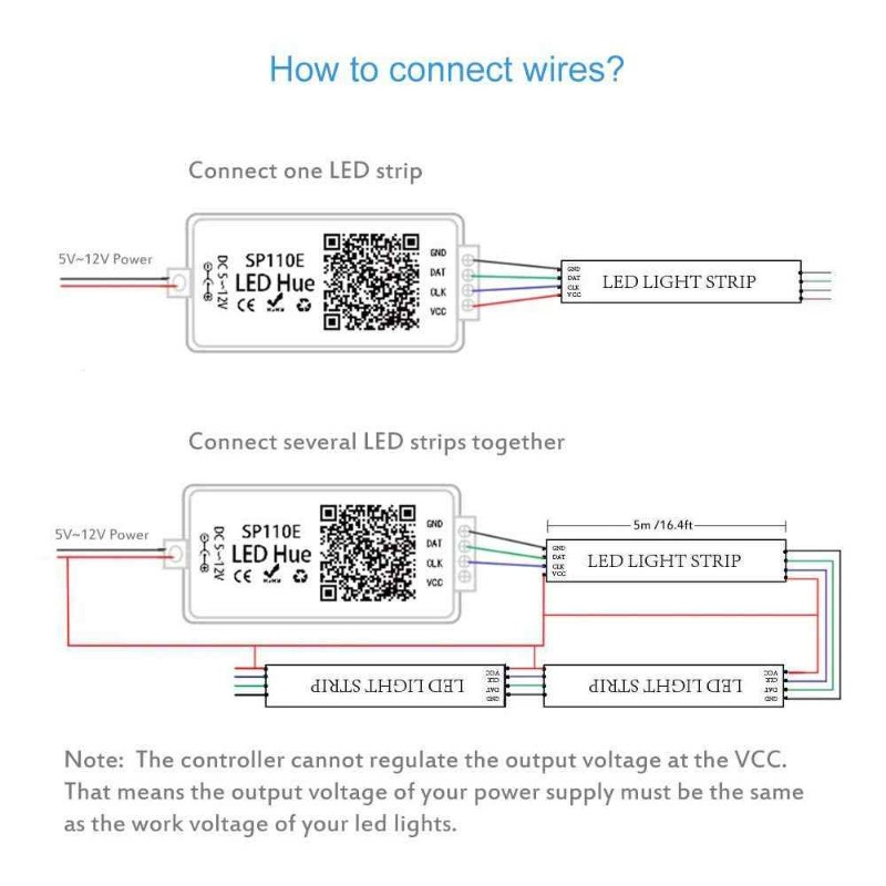 SP110E BỘ ĐIỀU KHIỂN LED FULL MÀU ĐIỀU KHIỂN QUA APP MOBILE BLUETOOTH