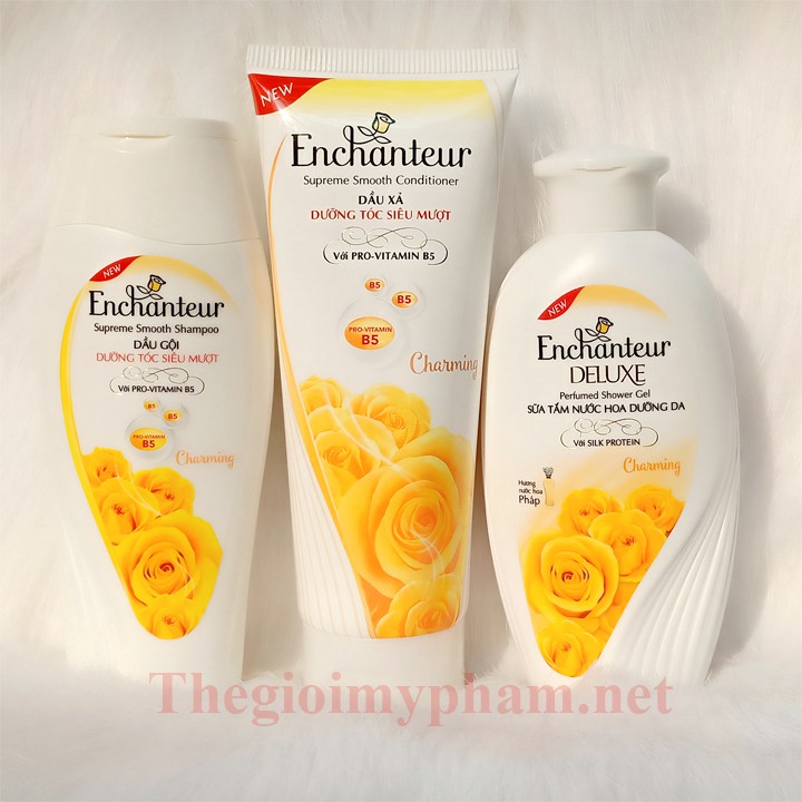 Combo Enchanteur Charming: Gội 180g + Xả 170g + Tắm 180g