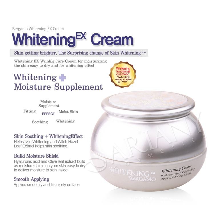 Kem dưỡng trắng giảm tàn nhang Bergamo Whitening Ex Cream Hàn Quốc 50ml