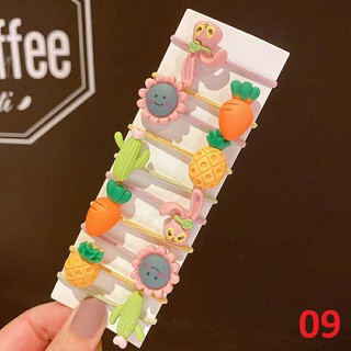 Set 10 Dây cột tóc hoạt hình dễ thương cho bé
