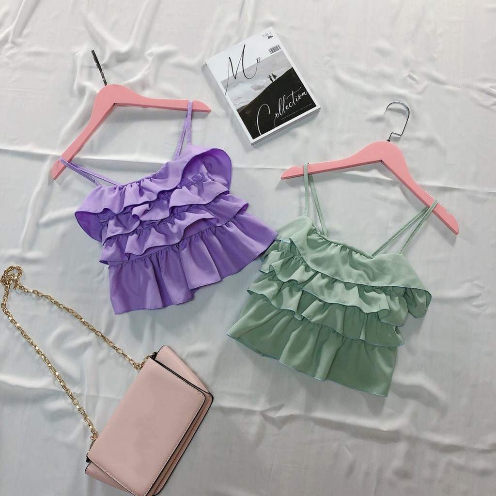 Áo voan 4 tầng màu trơn fom dưới 48kg MAUT110720