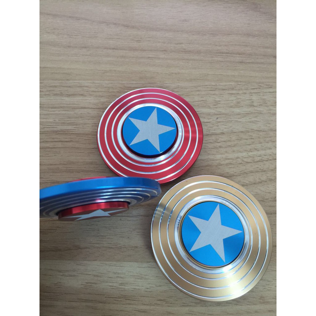 Con quay Fidget Spinner Đội trưởng Mỹ Caption American bằng kim loại cực chất